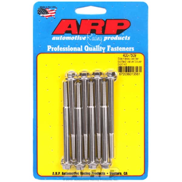 Arp Chevrolet 350- Stamped Steel- Center-Bolted- Stainless Steel- Hex Valve Cover Bolt Kit A14-4007509 - main